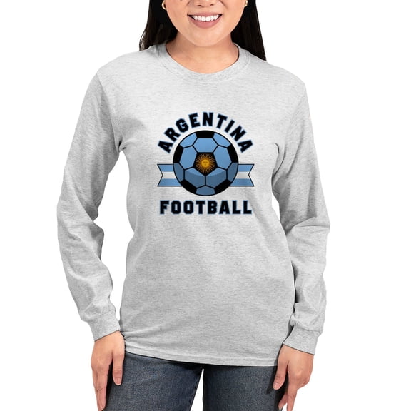CafePress - Argentina Football Long Sleeve T Shirt - Women's Long Sleeve Graphic Casual T-Shirt