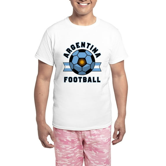 CafePress - Argentina Football Pajamas - Men's Light Loose Fit Cotton Pajama Set