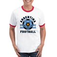 thumbnail image 1 of CafePress - Argentina Football T Shirt - 100% Cotton Ringed T-Shirt, 1 of 4