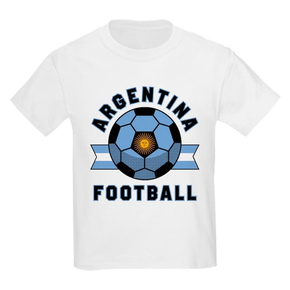 CafePress - Argentina Football T Shirt - Light Classic Kids Graphic, Short Sleeve T-Shirt, Sizes XS-XL