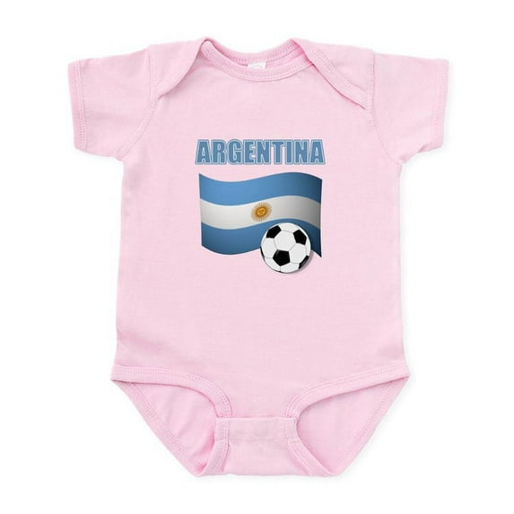 CafePress - Argentina Soccer Body Suit - Baby Light Bodysuit, Size Newborn - 24 Months