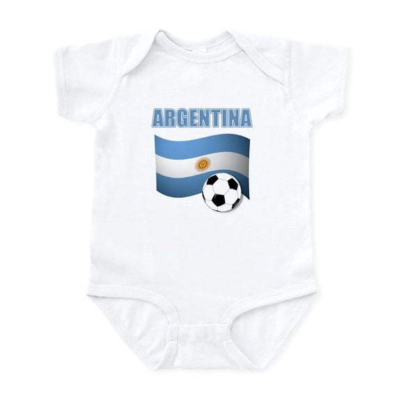CafePress - Argentina Soccer Body Suit - Baby Light Bodysuit, Size Newborn - 24 Months