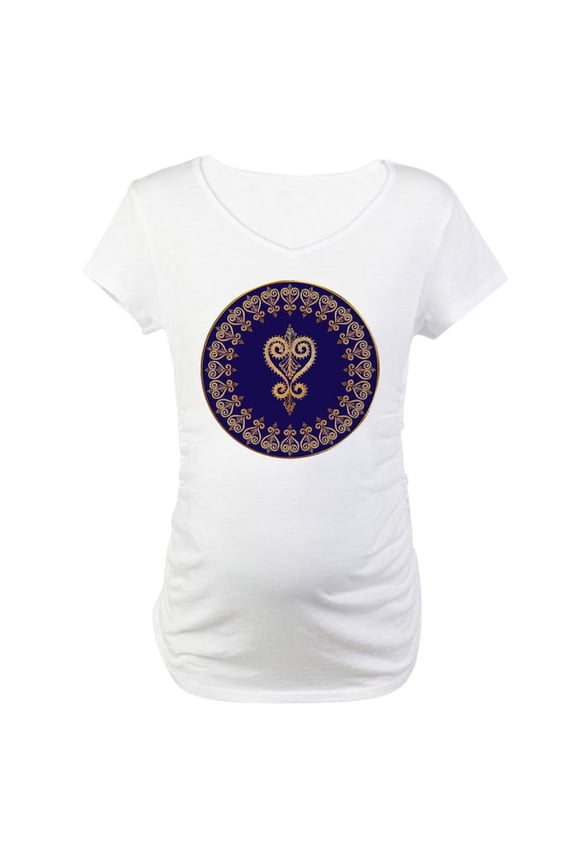 - Armenian Heart Mandala Maternity T Shirt - Cotton Maternity T-shirt, Cute & Funny Pregnancy Tee