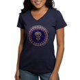thumbnail image 1 of CafePress - Armenian Heart Mandala T Shirt - Women's V-Neck Dark T-Shirt, 1 of 4