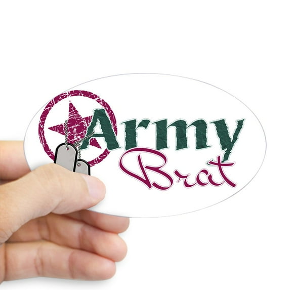 CafePress - Army Brat Star Oval Sticker - Sticker (Oval)