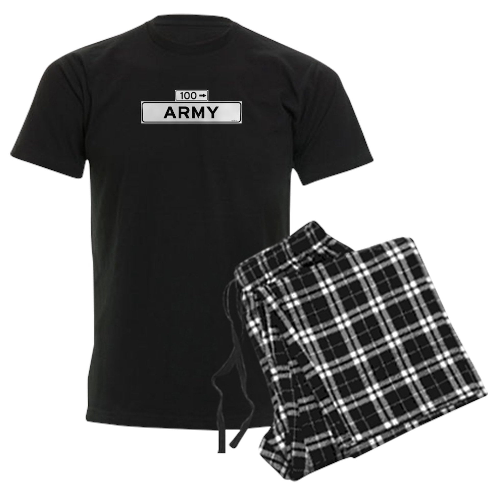 CafePress - Army Street Men's Dark Pajamas - Men's Dark Loose Fit ...