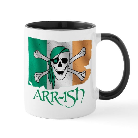 CafePress - Arr Ish Pirate Mug - 11 oz Ceramic Mug - Novelty Coffee Tea Cup