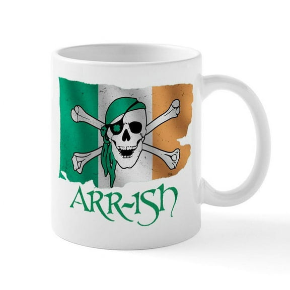 CafePress - Arr Ish Pirate Mug - 11 oz Ceramic Mug - Novelty Coffee Tea Cup
