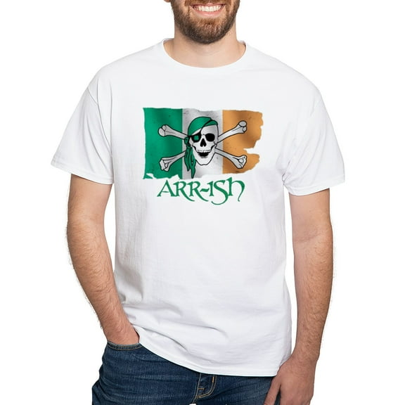 CafePress - Arr Ish Pirate White T Shirt - Men's White Classic Cotton T-Shirts