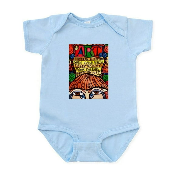CafePress - Art Brain Infant Bodysuit - Baby Light Bodysuit, Size Newborn - 24 Months