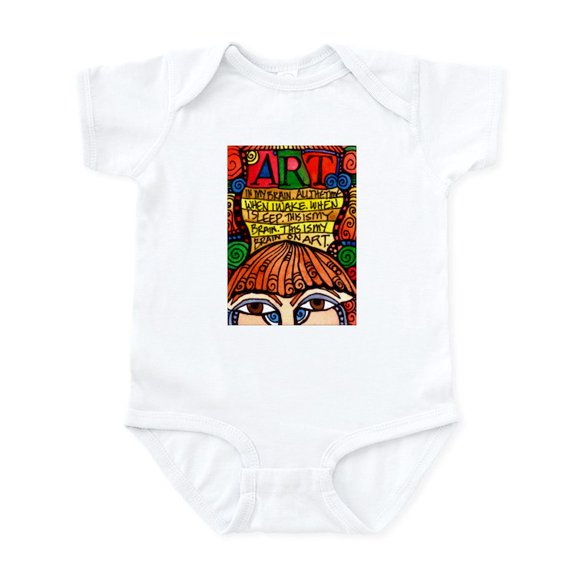 CafePress - Art Brain Infant Bodysuit - Baby Light Bodysuit, Size Newborn - 24 Months