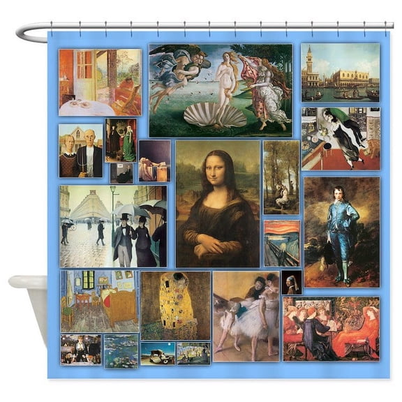 CafePress - Art History Art 101 Vintage - Unique Fabric Shower Curtain 70" x 72"