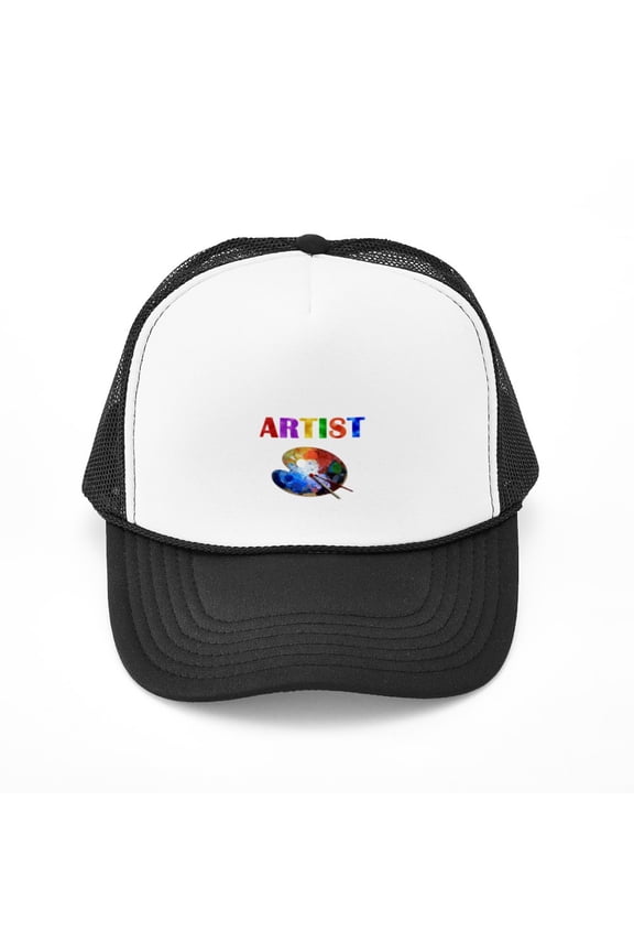 - Artist - Adjustable Unisex Printed Trucker Hat with Mesh Back