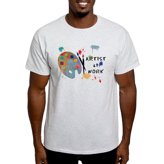 CafePress - Artist At Work Light T Shirt - Men's Classic Graphic T-Shirt