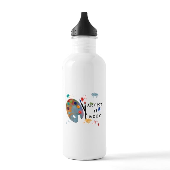 CafePress - Artist At Work Stainless Water Bottle 1 - Stainless Steel Water Bottle, Sports Bottle, 1.0L