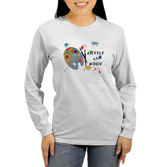 CafePress - Artist At Work Women's Long Sleeve T Shirt - Women's Long Sleeve Graphic Casual T-Shirt