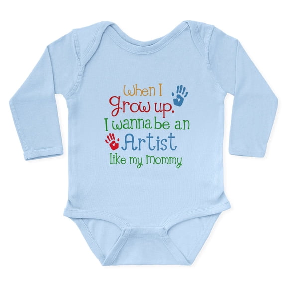 CafePress - Artist Like Mommy Long Sleeve Infant Bodysuit - Long Sleeve Cotton Baby Bodysuit