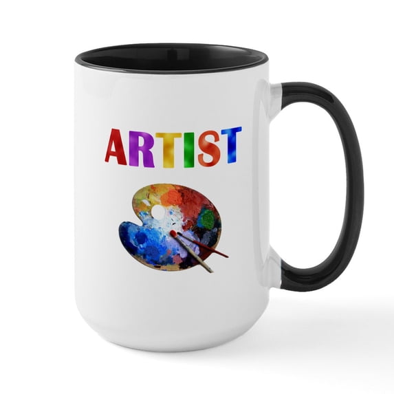 CafePress - Artist Mug - 15 oz Ceramic Large White Novelty Mug