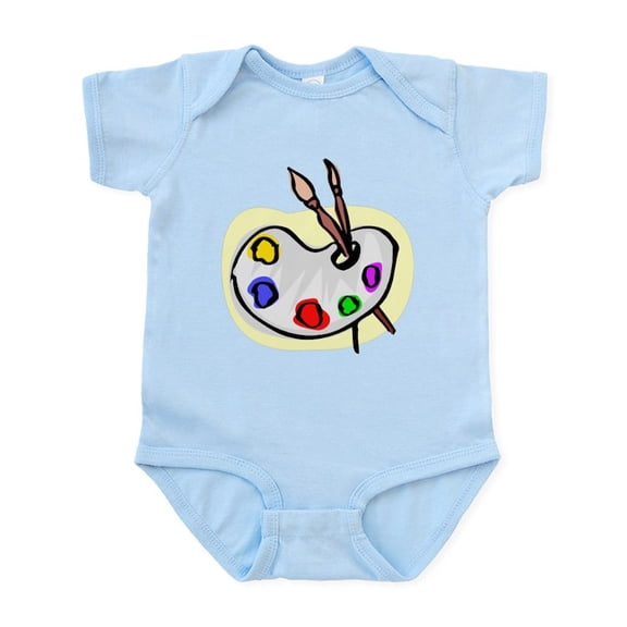CafePress - Artist Palet Infant Bodysuit - Baby Light Bodysuit, Size Newborn - 24 Months