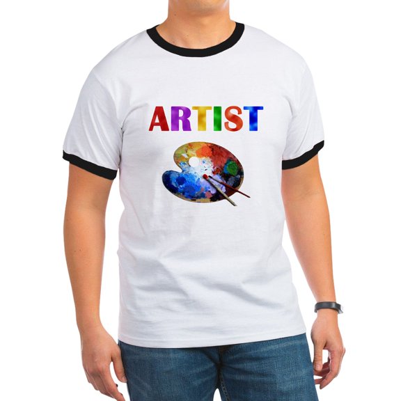CafePress - Artist T Shirt - 100% Cotton Ringed T-Shirt