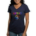 thumbnail image 1 of CafePress - Artist T Shirt - Women's V-Neck Dark T-Shirt, 1 of 4