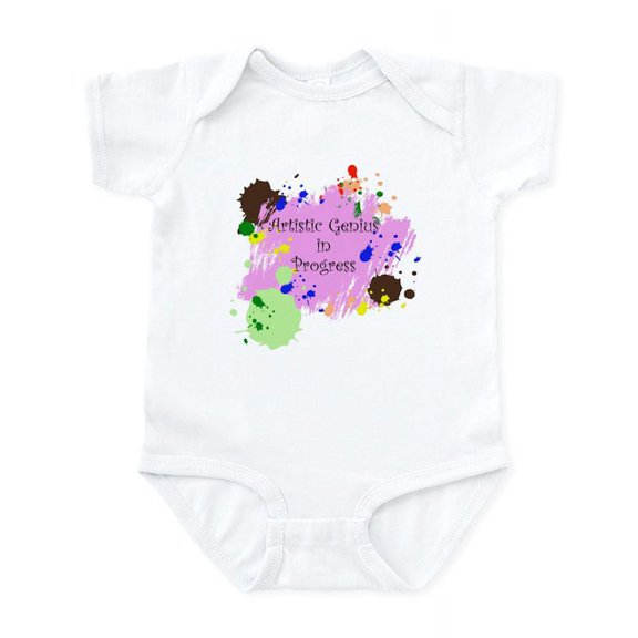 CafePress - Artistic Genius Infant Bodysuit - Baby Light Bodysuit, Size Newborn - 24 Months