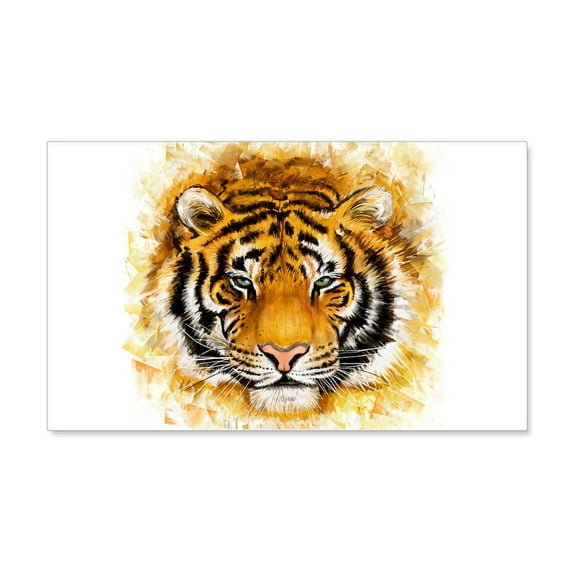 CafePress - Artistic Tiger Face - 20x12 Wall Decal