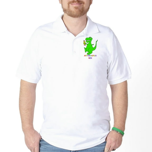 CafePress - Artosaurus Rex Golf Shirt - Golf Shirt, Pique Knit Golf Polo