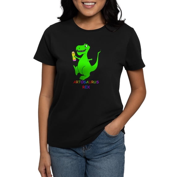 CafePress - Artosaurus Rex Women's Dark T Shirt - Women's Traditional Fit Dark T-Shirt