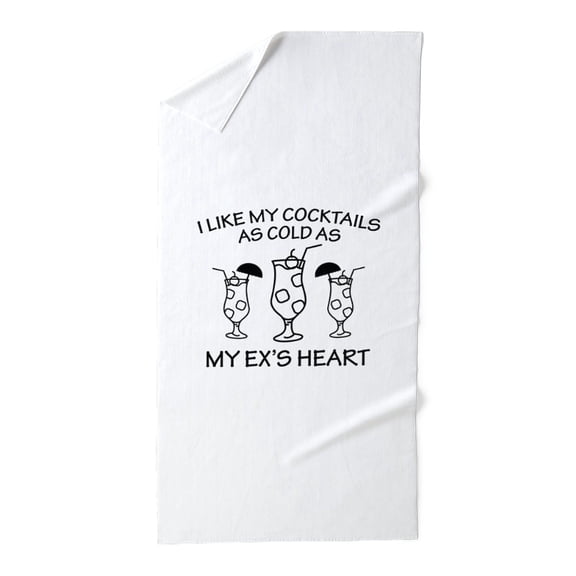 CafePress - As Cold As My Ex's Heart - Large Beach Towel, Soft 30"x60" Towel with Unique Design