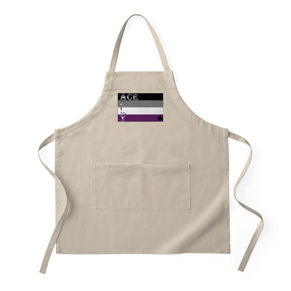 CafePress - Asexuality Ally Flag - Kitchen Apron with Pockets, Grilling Apron, Baking Apron
