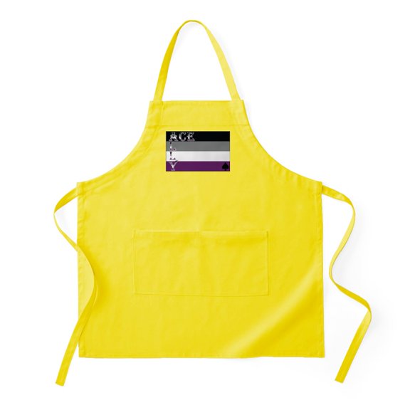 CafePress - Asexuality Ally Flag - Kitchen Apron with Pockets, Grilling Apron, Baking Apron