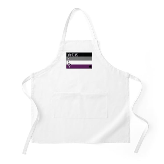 CafePress - Asexuality Ally Flag - Kitchen Apron with Pockets, Grilling Apron, Baking Apron