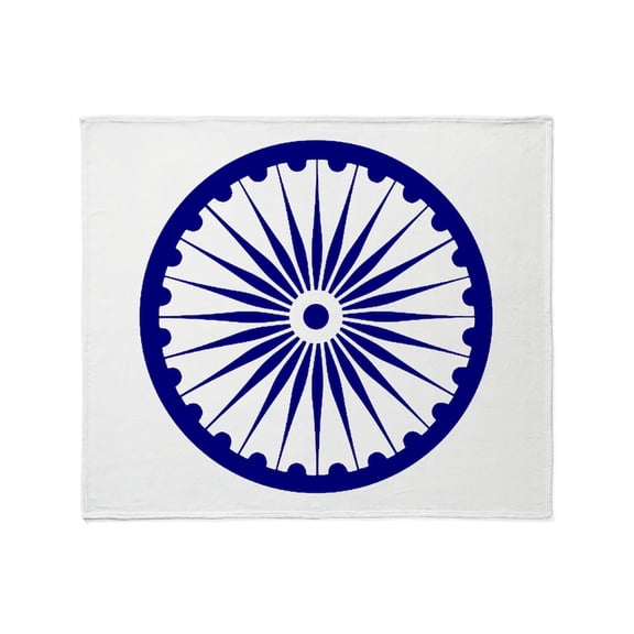 CafePress - Ashoka Chakra Throw Blanket - Soft Fleece Throw Blanket, 50"x60" for All Ages