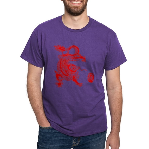 CafePress - Asian Dragon Dark T Shirt - Men's Classic Graphic Cotton T-Shirt
