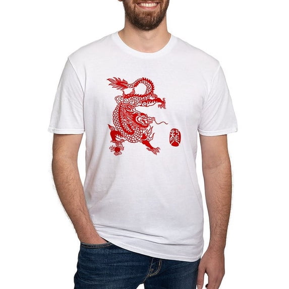 CafePress - Asian Dragon Fitted T Shirt - Fitted T-Shirt, Vintage Fit Soft Cotton Tee
