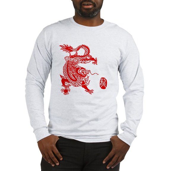 CafePress - Asian Dragon Long Sleeve T Shirt - Unisex Cotton Long Sleeve T-Shirt