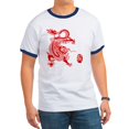 thumbnail image 1 of CafePress - Asian Dragon Ringer T - 100% Cotton Ringed T-Shirt, 1 of 4