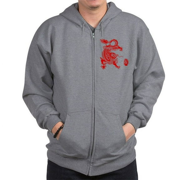 CafePress - Asian Dragon Zip Hoodie - Zip Hoodie, Classic Hooded Sweatshirt with Metal Zipper