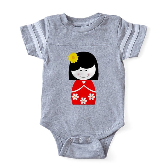 CafePress - Asian Girl - Cute Infant Baby Football Bodysuit