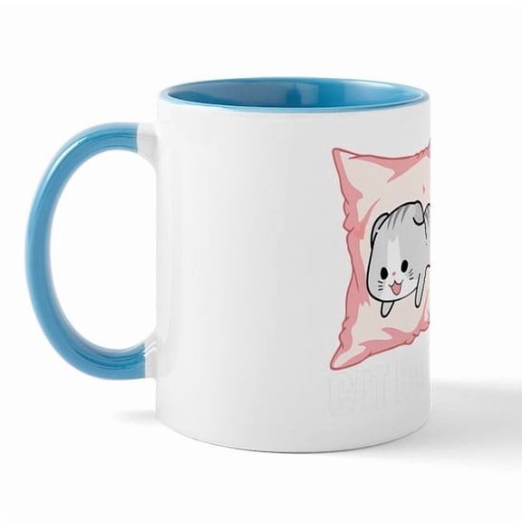 CafePress - Ask Anime Cat Body Pillow Funny Waifu Japan Otaku - 11 oz Ceramic Mug - Novelty Coffee Tea Cup
