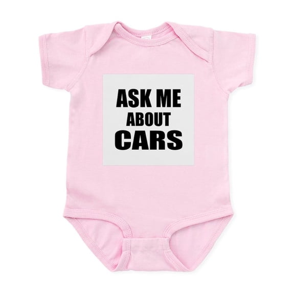 CafePress - Ask Me About Cars Body Suit - Baby Light Bodysuit, Size Newborn - 24 Months