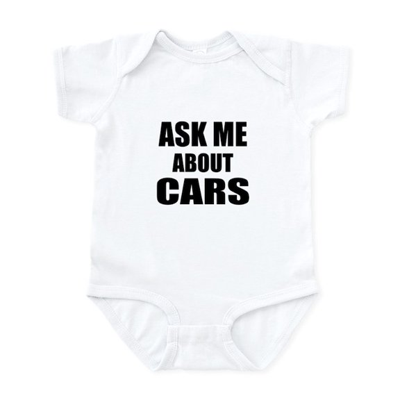 CafePress - Ask Me About Cars Body Suit - Baby Light Bodysuit, Size Newborn - 24 Months