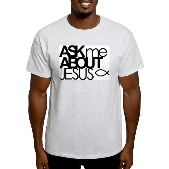 CafePress - Ask Me About Jesus Plain Shirt - Men's Classic Graphic T-Shirt