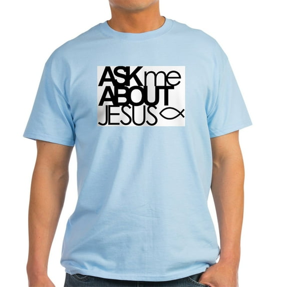 CafePress - Ask Me About Jesus Plain Shirt - Men's Classic Graphic T-Shirt