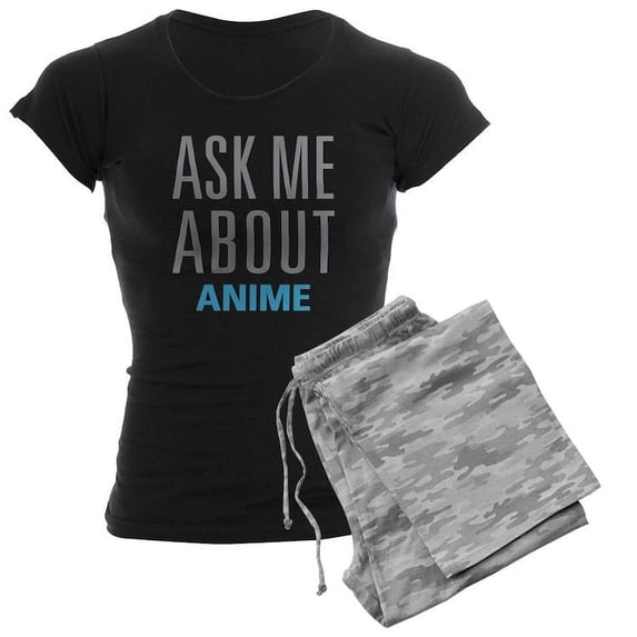 CafePress - Ask Me Anime - Women's Dark Pajamas