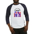 thumbnail image 1 of CafePress - Ask Me How To Register To Vote Red Blue Baseball J - Cotton Baseball Jersey, 3/4 Raglan Sleeve Shirt, 1 of 4