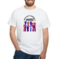 thumbnail image 1 of CafePress - Ask Me How To Register To Vote Red Blue T Shirt - Men's White Classic Cotton T-Shirts, 1 of 4