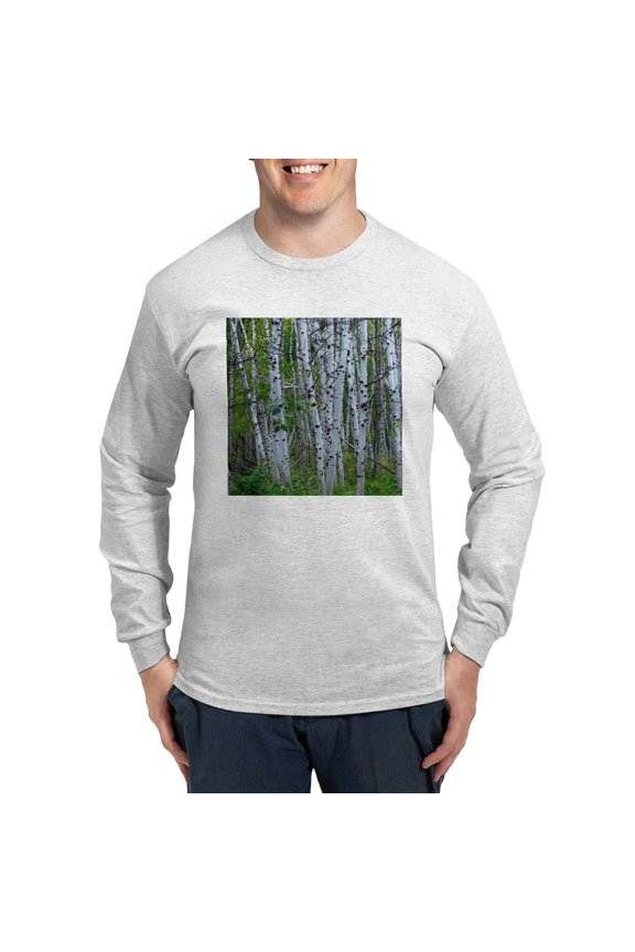- Aspen Grove Long Sleeve T Shirt - Unisex Cotton Long Sleeve T-Shirt