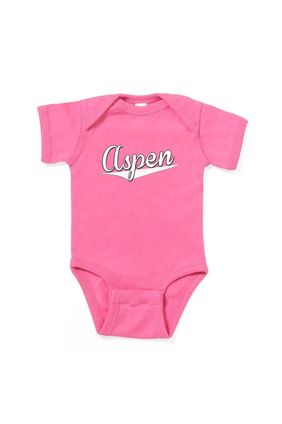 - Aspen, Retro, - Cute Infant Bodysuit Baby Romper - Size Newborn - 24 Months